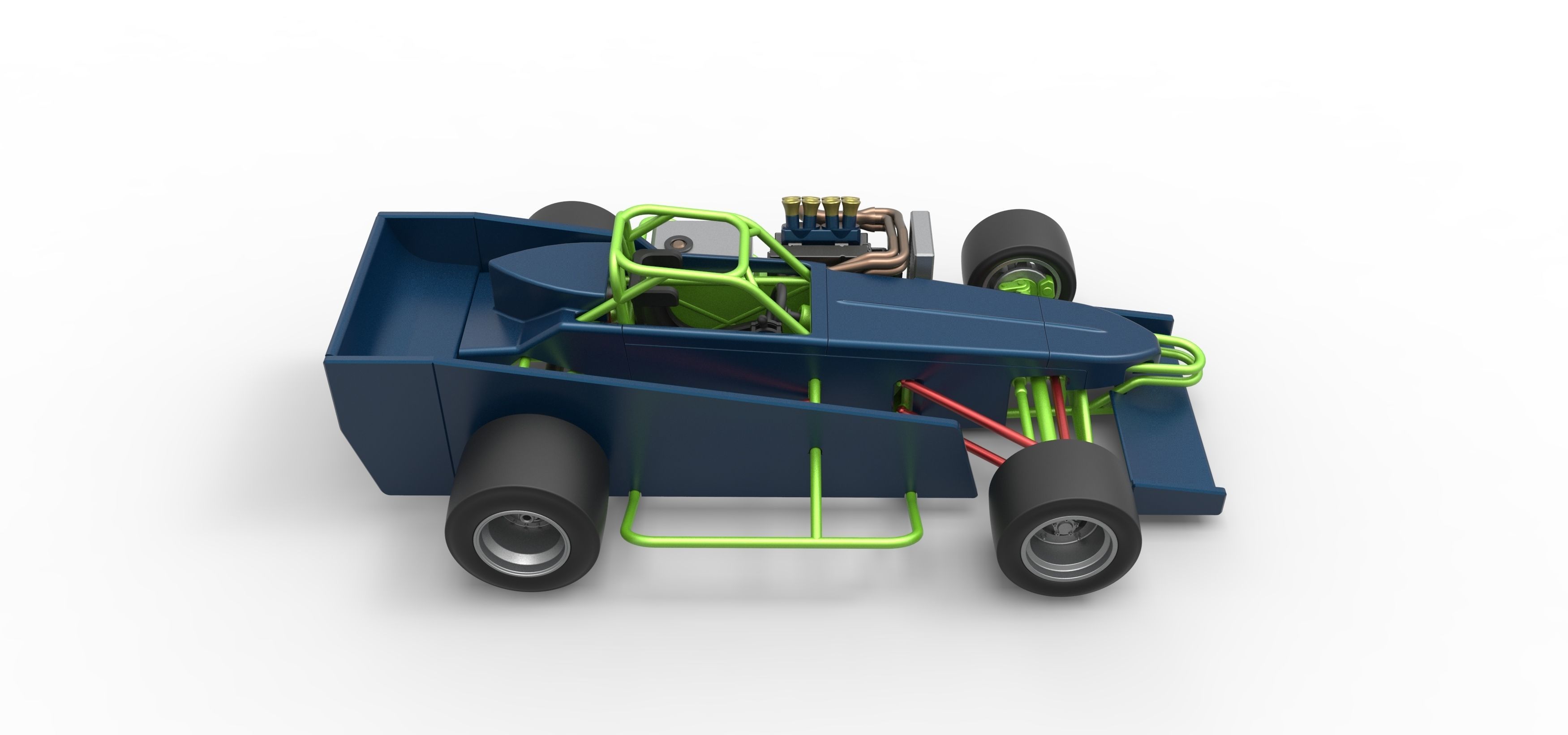 Supermodified front engine race car V3 Scale 1 to 25 3D print model_21