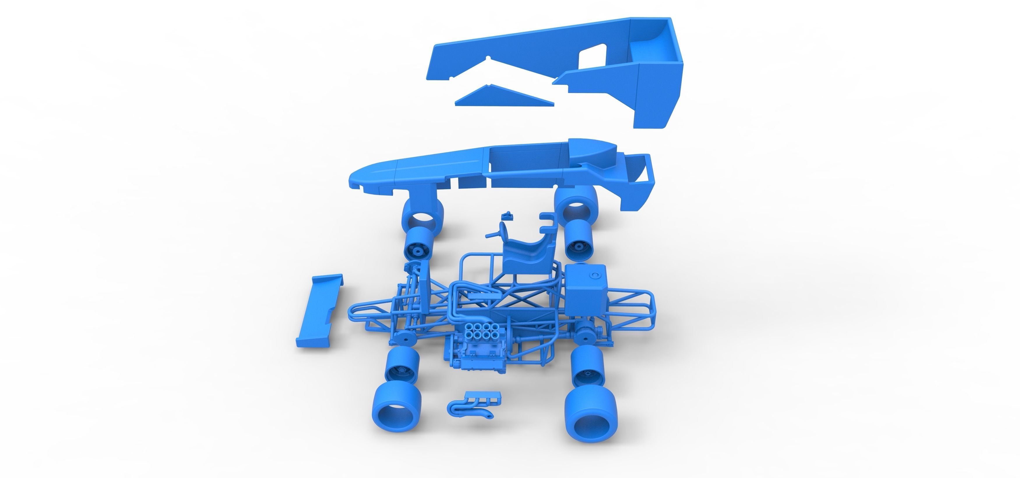 Supermodified front engine race car V3 Scale 1 to 25 3D print model_57