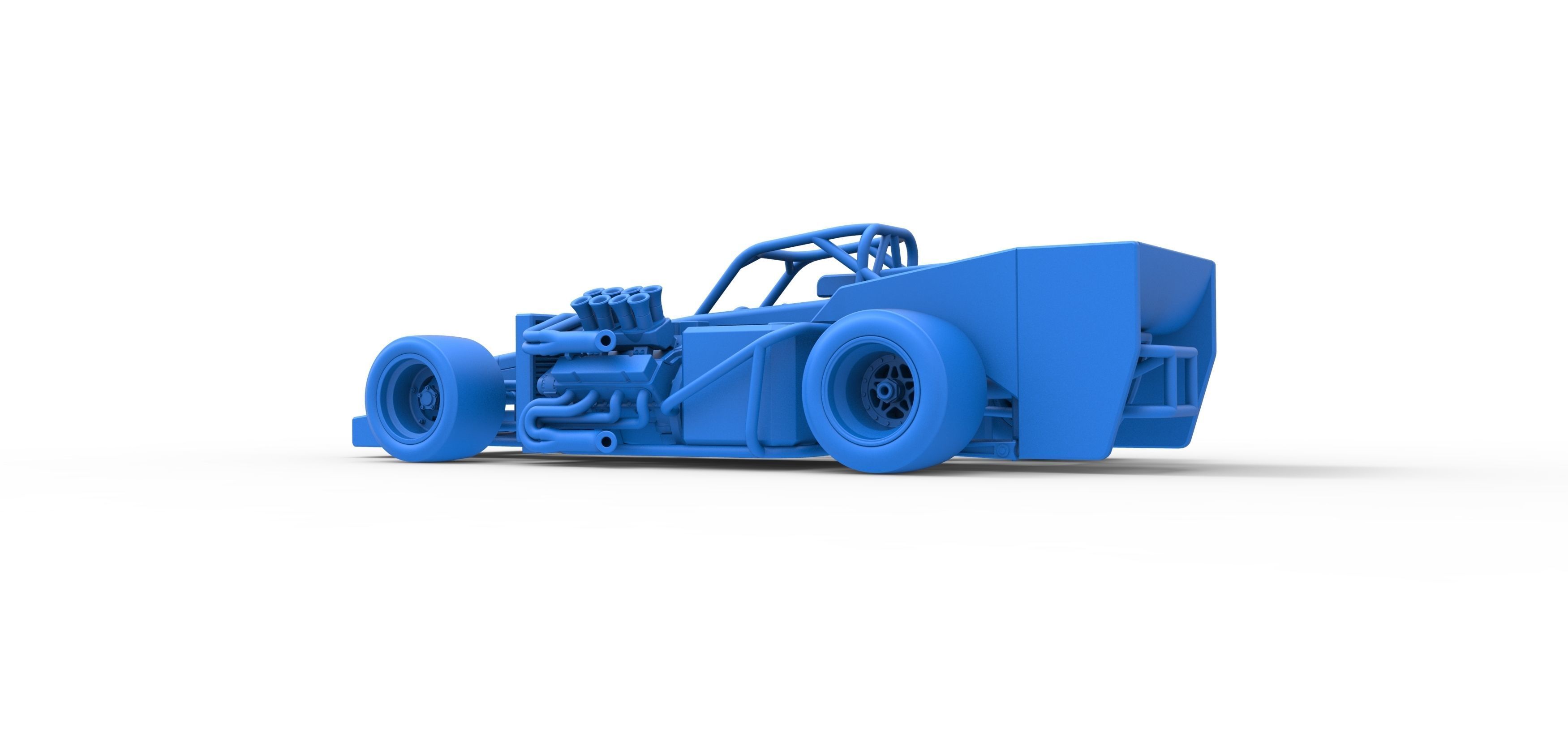 Supermodified front engine race car V3 Scale 1 to 25 3D print model_37