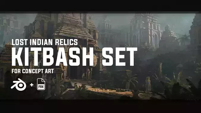 LOST INDIAN RELICS - Kitbash Set 3D model