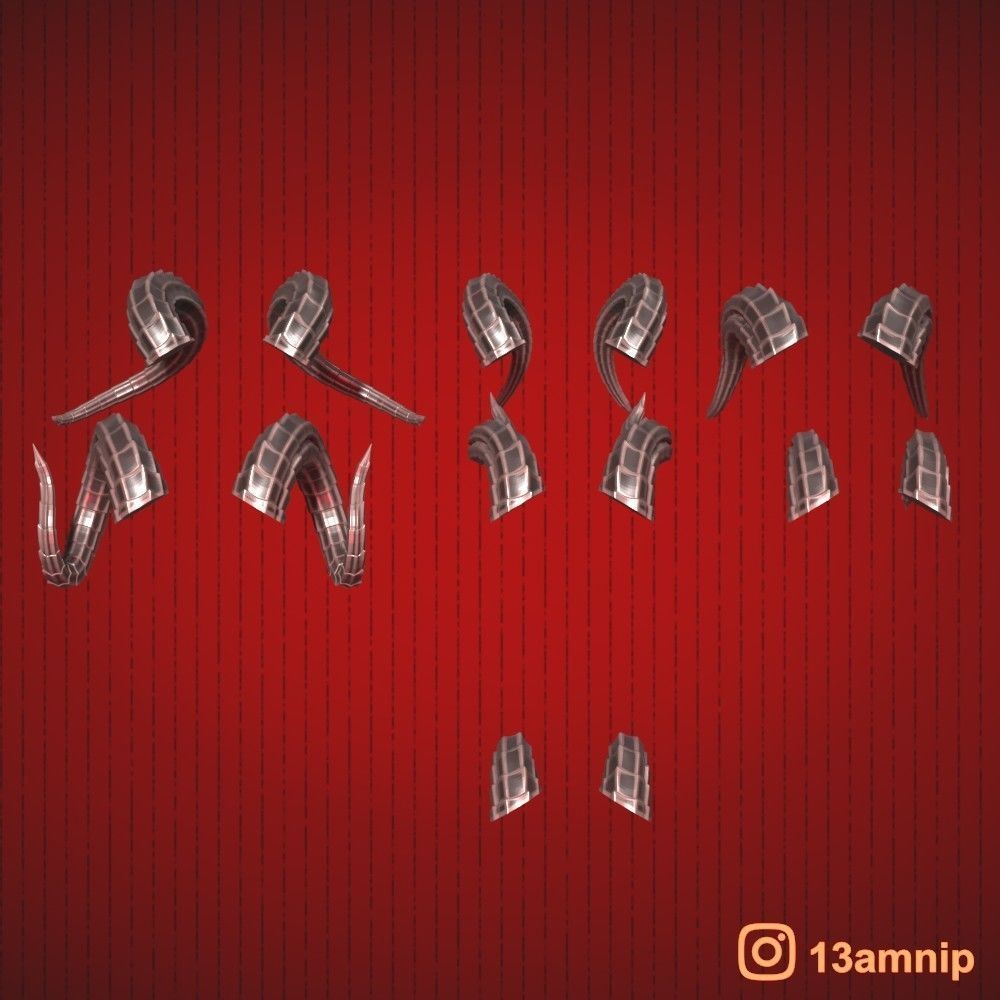 Demonic Horns 3D print model_10