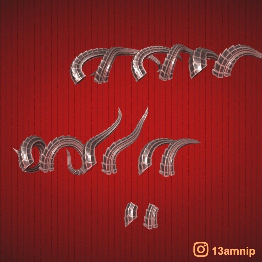 Demonic Horns 3D print model_2