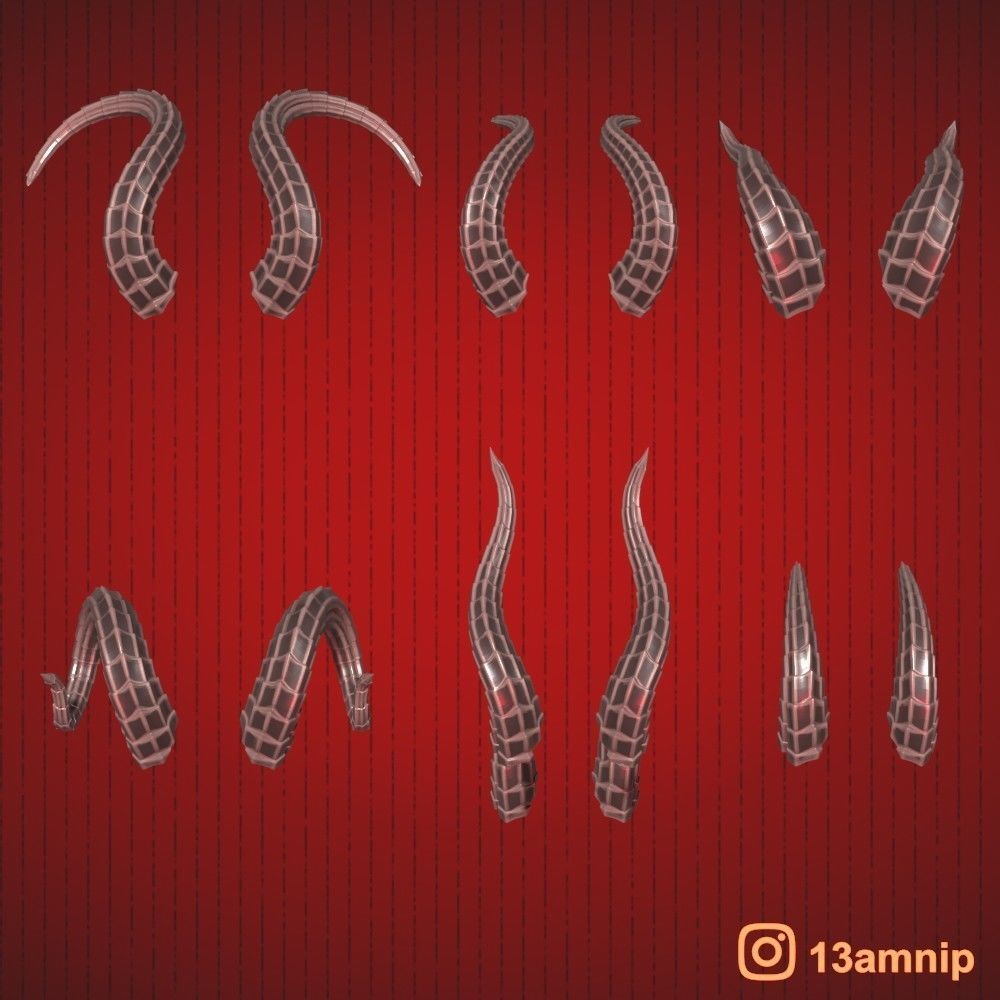 Demonic Horns 3D print model_9