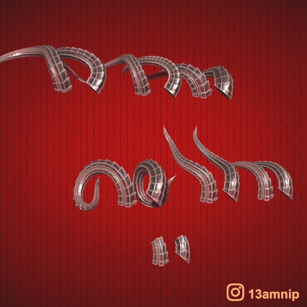 Demonic Horns 3D print model_8