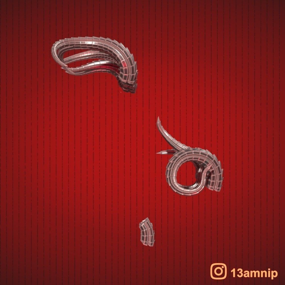 Demonic Horns 3D print model_7