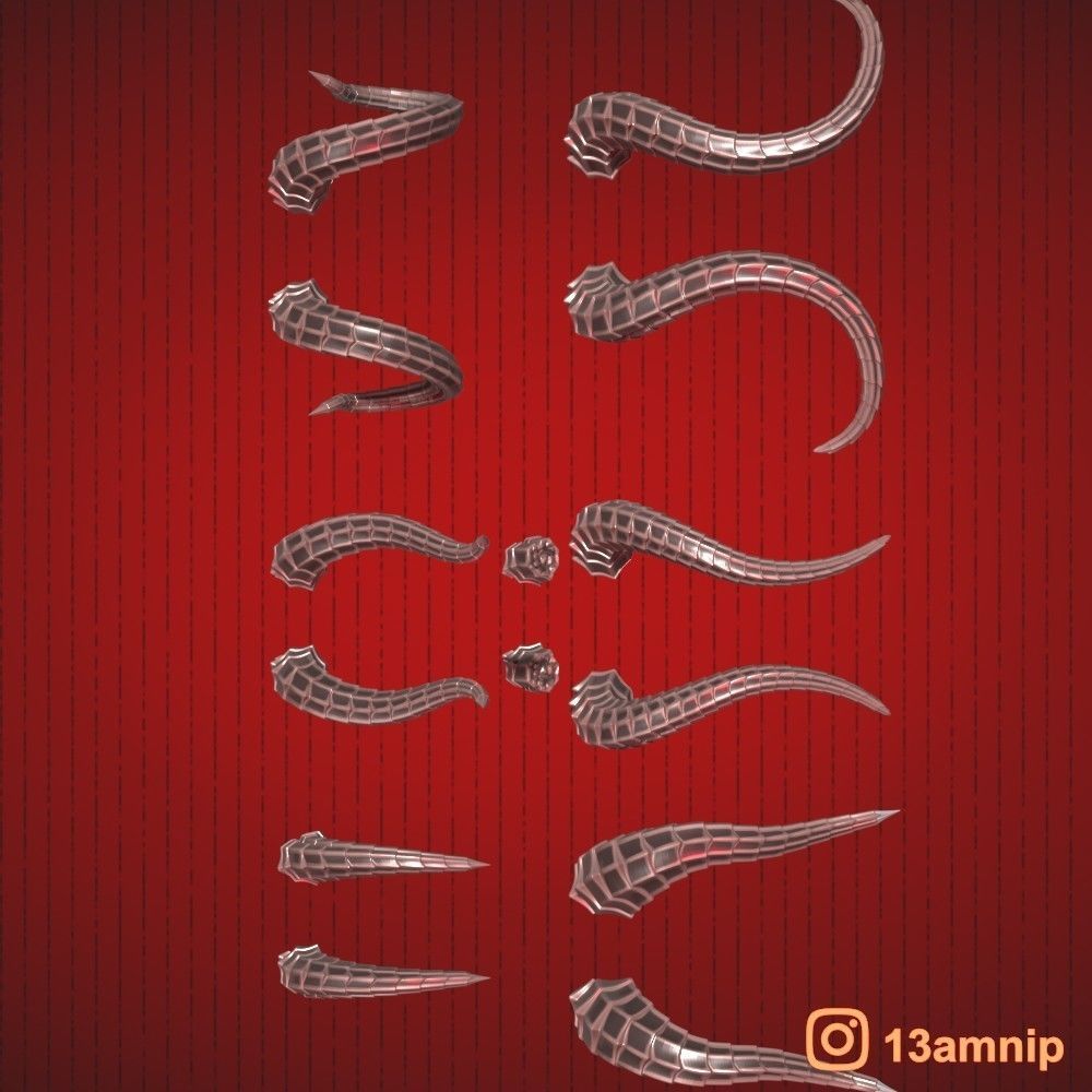 Demonic Horns 3D print model_12