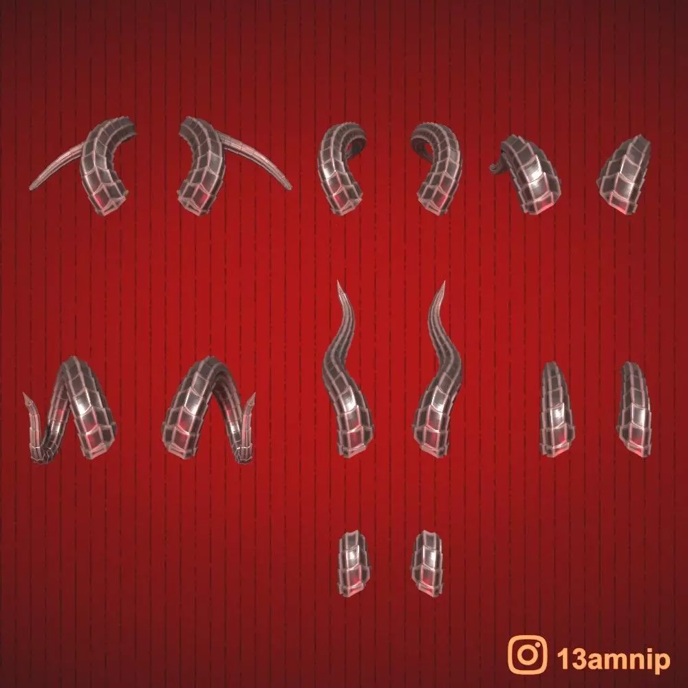 Demonic Horns 3D print model_0