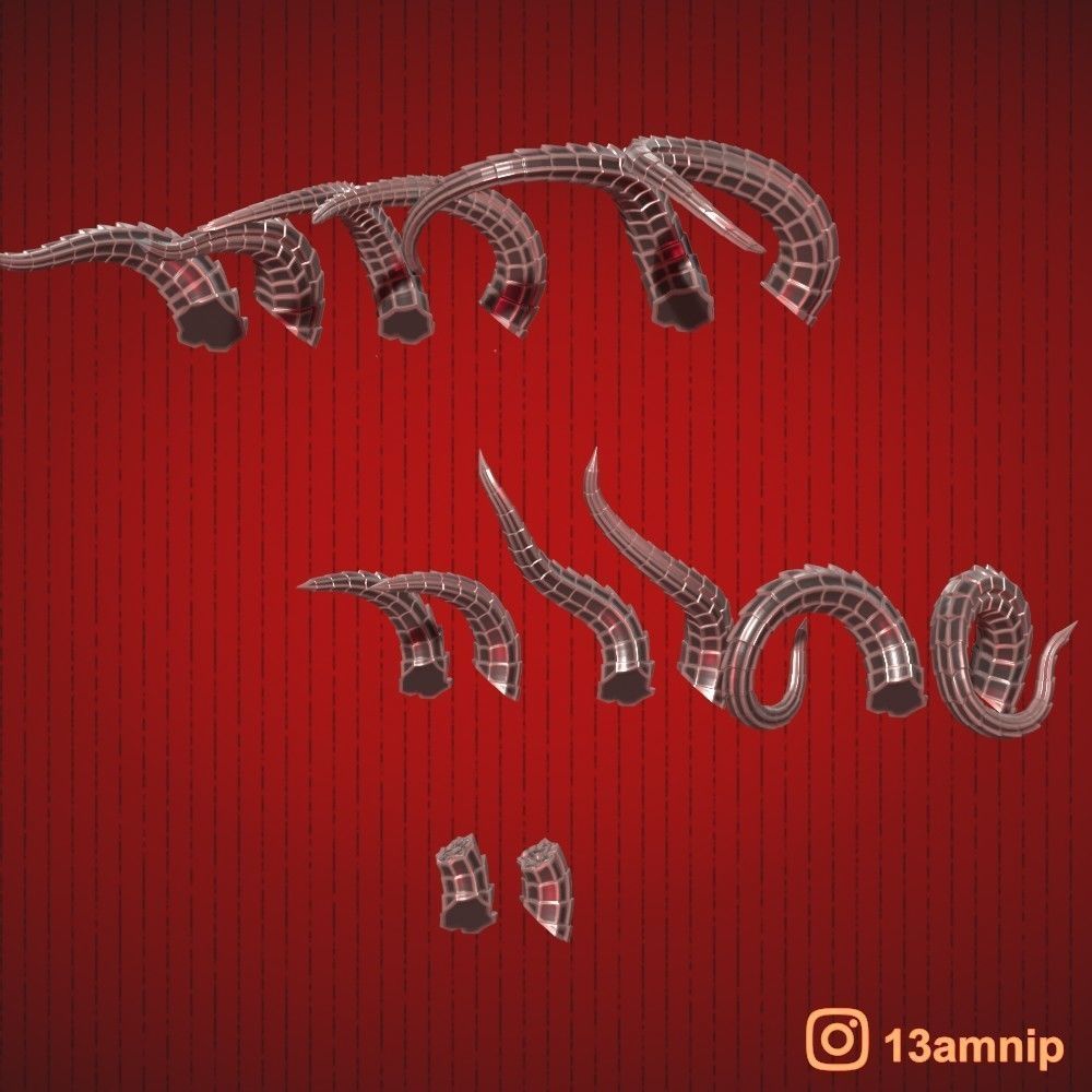 Demonic Horns 3D print model_6