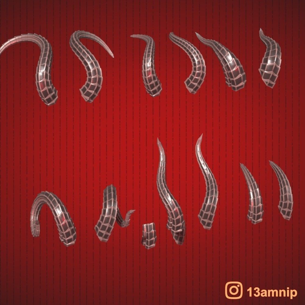 Demonic Horns 3D print model_1