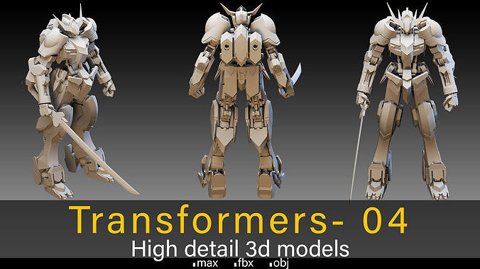 Transformers- 04- High detail 3d models Low-poly 3D model