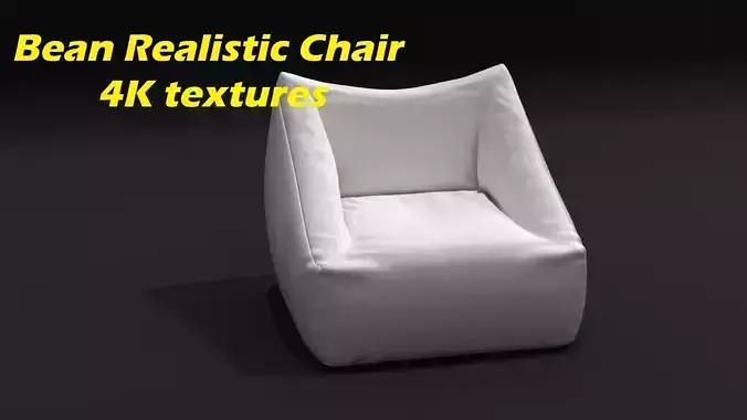 realistic Bean Form 3D chair - couch