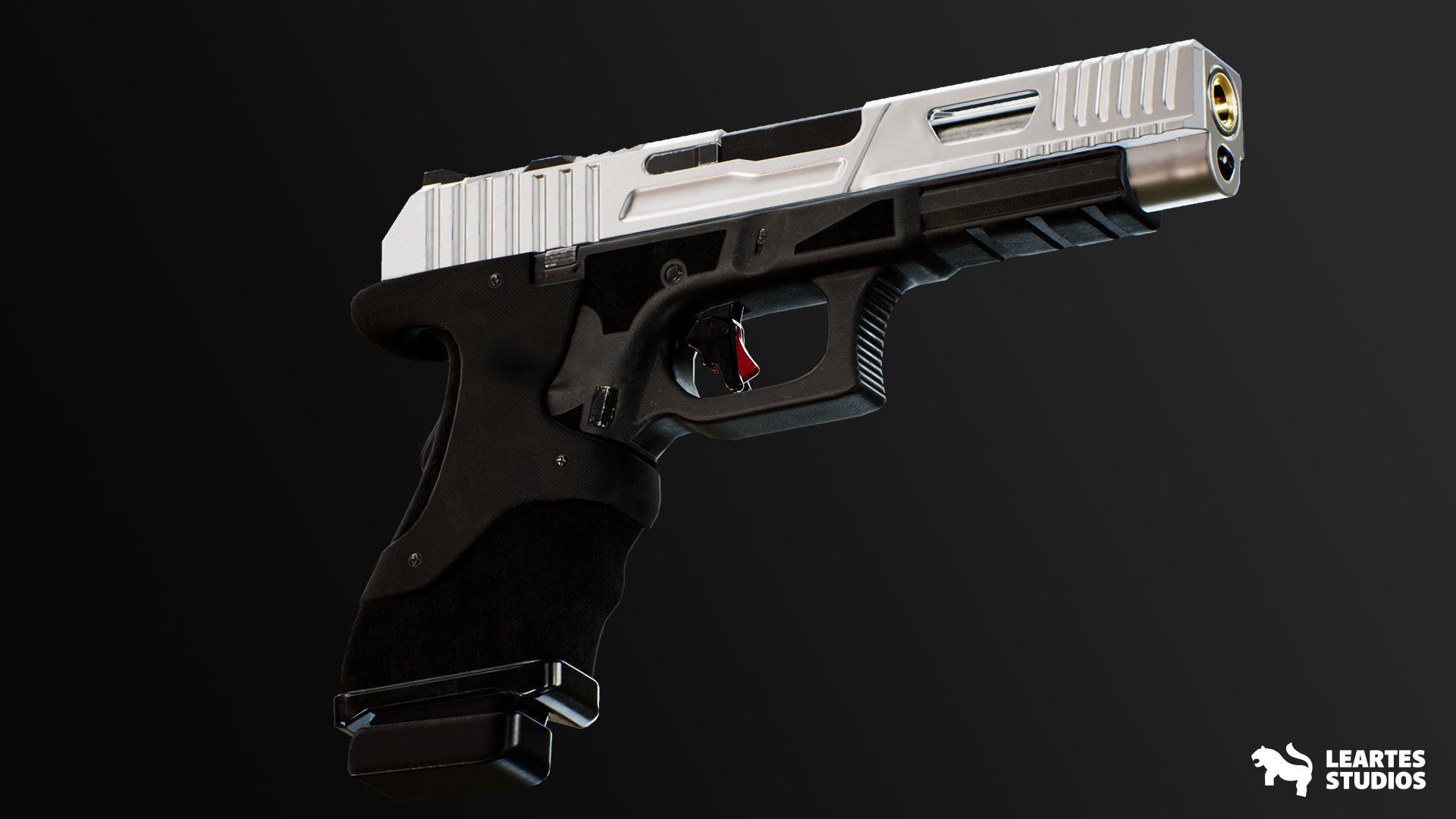Modern Handguns - COMBO Prop Pack VOL 1-4 Low-poly 3D model_3