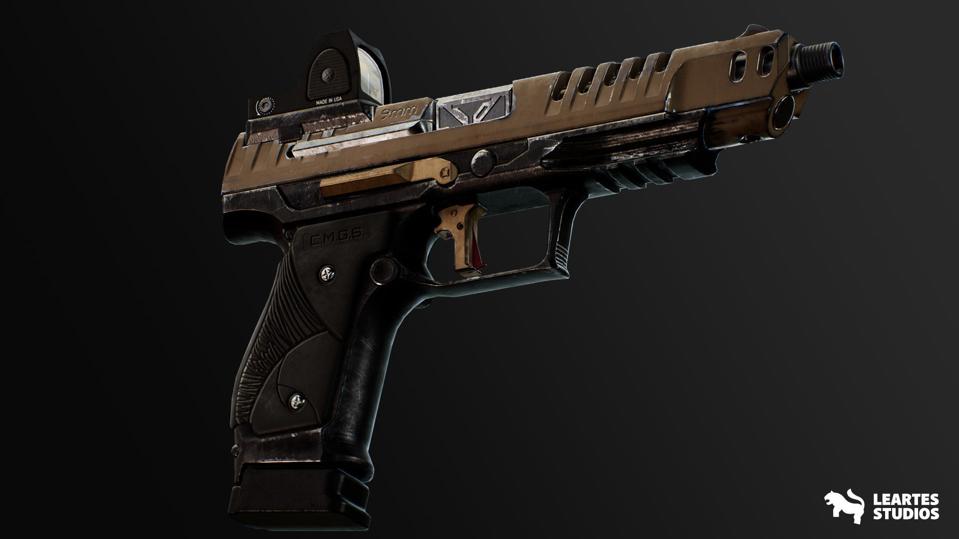 Modern Handguns - COMBO Prop Pack VOL 1-4 Low-poly 3D model_18