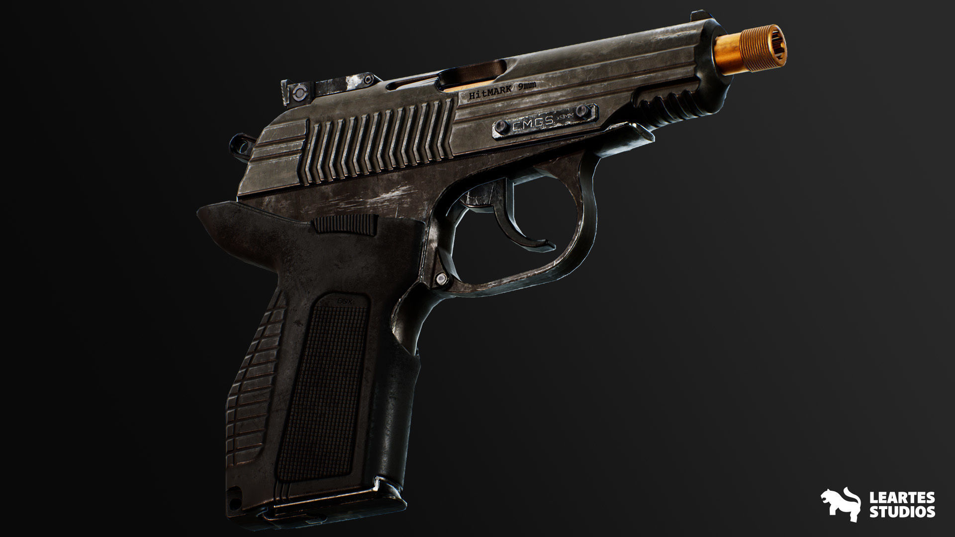 Modern Handguns - COMBO Prop Pack VOL 1-4 Low-poly 3D model_12