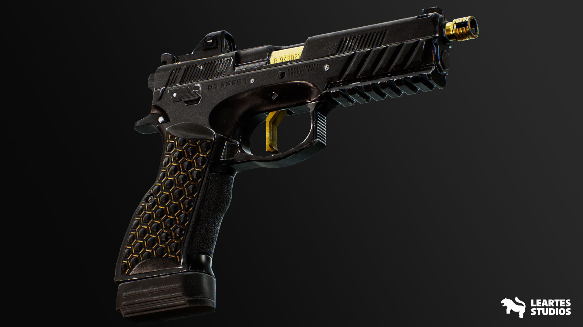 Modern Handguns - COMBO Prop Pack VOL 1-4 Low-poly 3D model_15