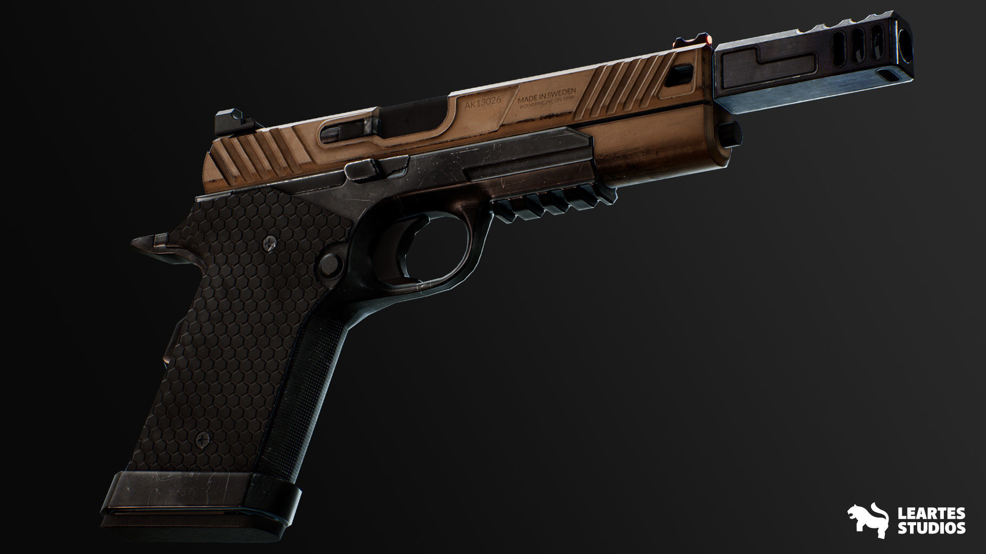 Modern Handguns - COMBO Prop Pack VOL 1-4 Low-poly 3D model_14