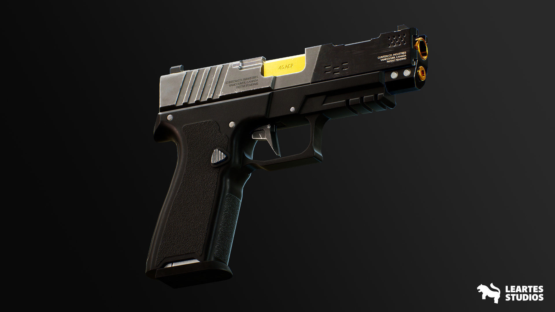 Modern Handguns - COMBO Prop Pack VOL 1-4 Low-poly 3D model_1