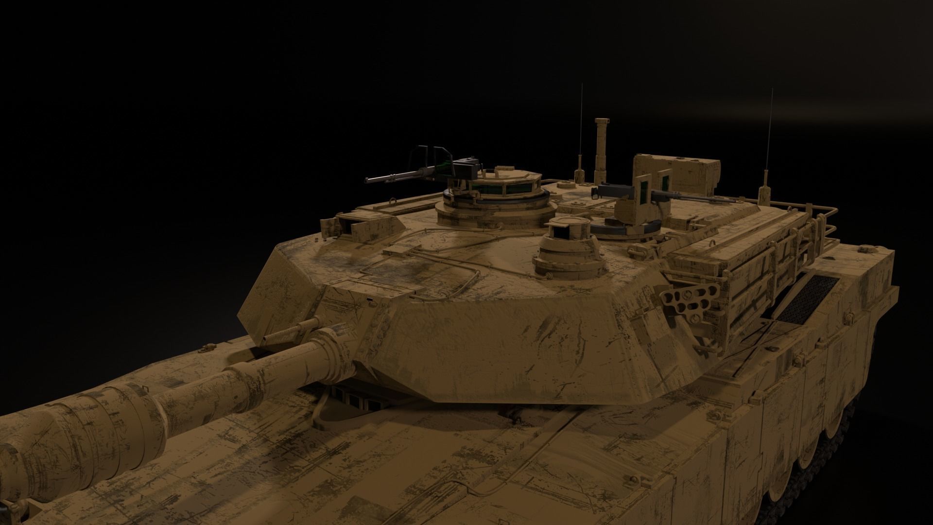 Tank Abrams M1A2 3D model_3