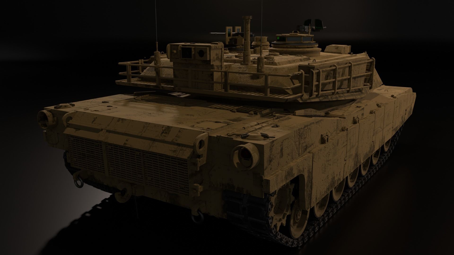 Tank Abrams M1A2 3D model_6