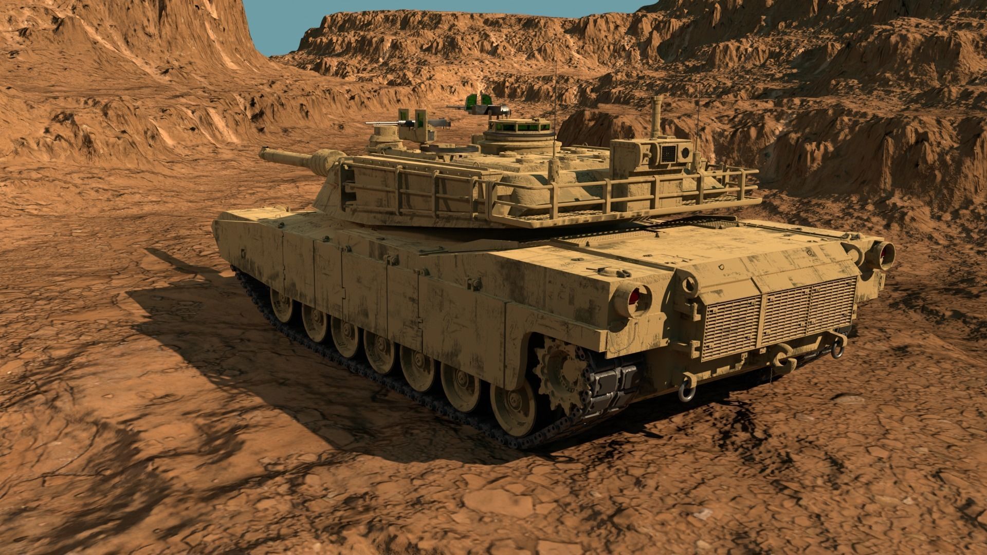 Tank Abrams M1A2 3D model_1