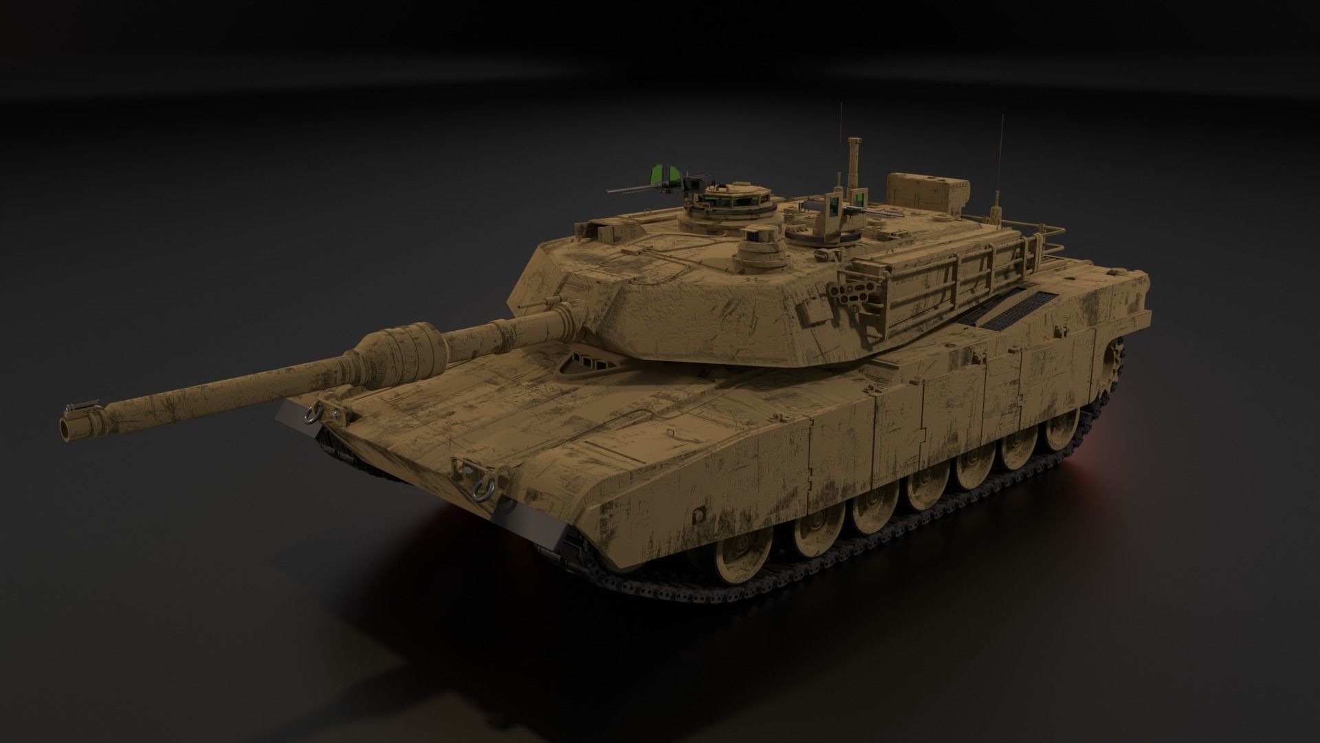 Tank Abrams M1A2 3D model_2