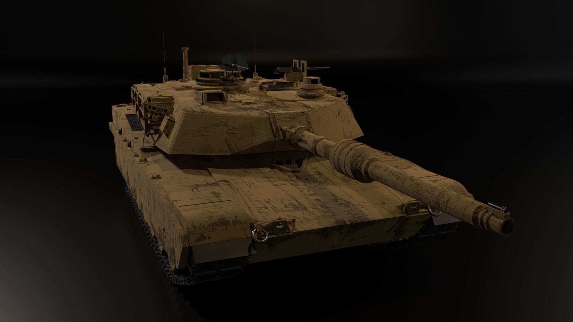 Tank Abrams M1A2 3D model_4