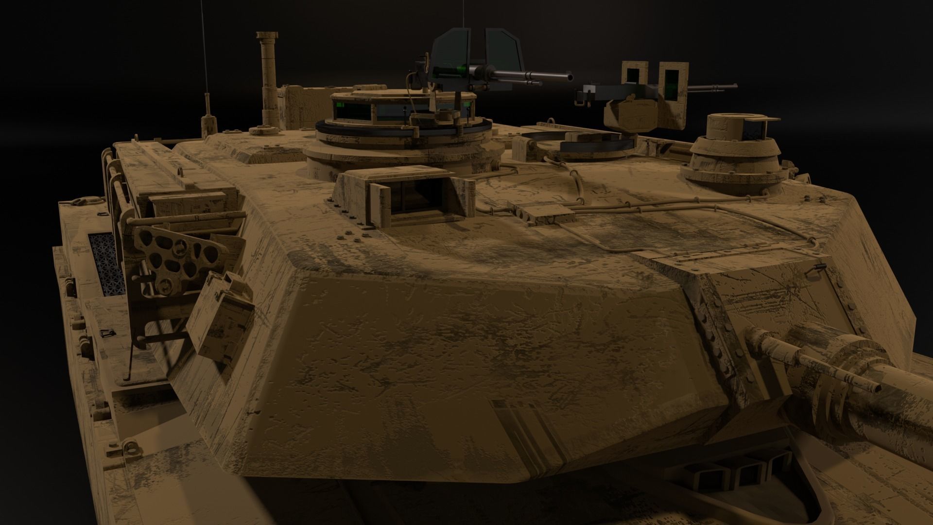 Tank Abrams M1A2 3D model_7