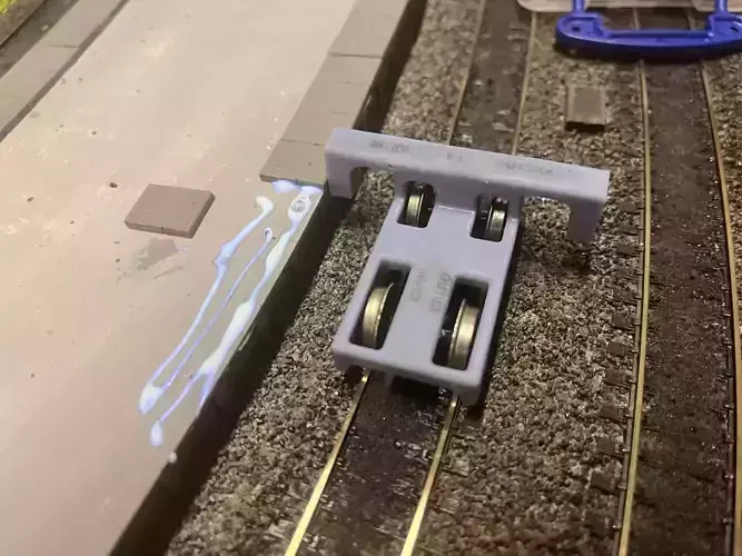 Model Railway Curved Platform Coping Stone Laying Tool 3D print model