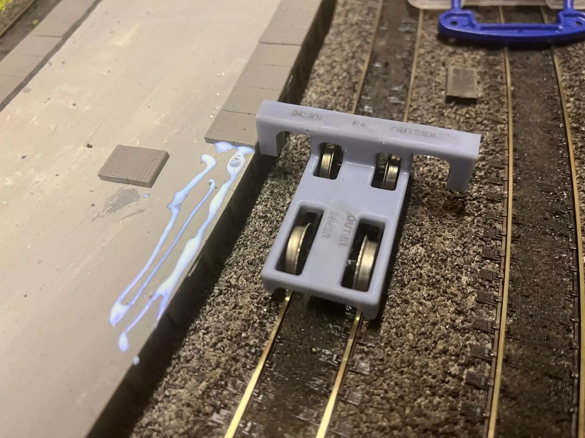 Model Railway Curved Platform Coping Stone Laying Tool 3D print model_0