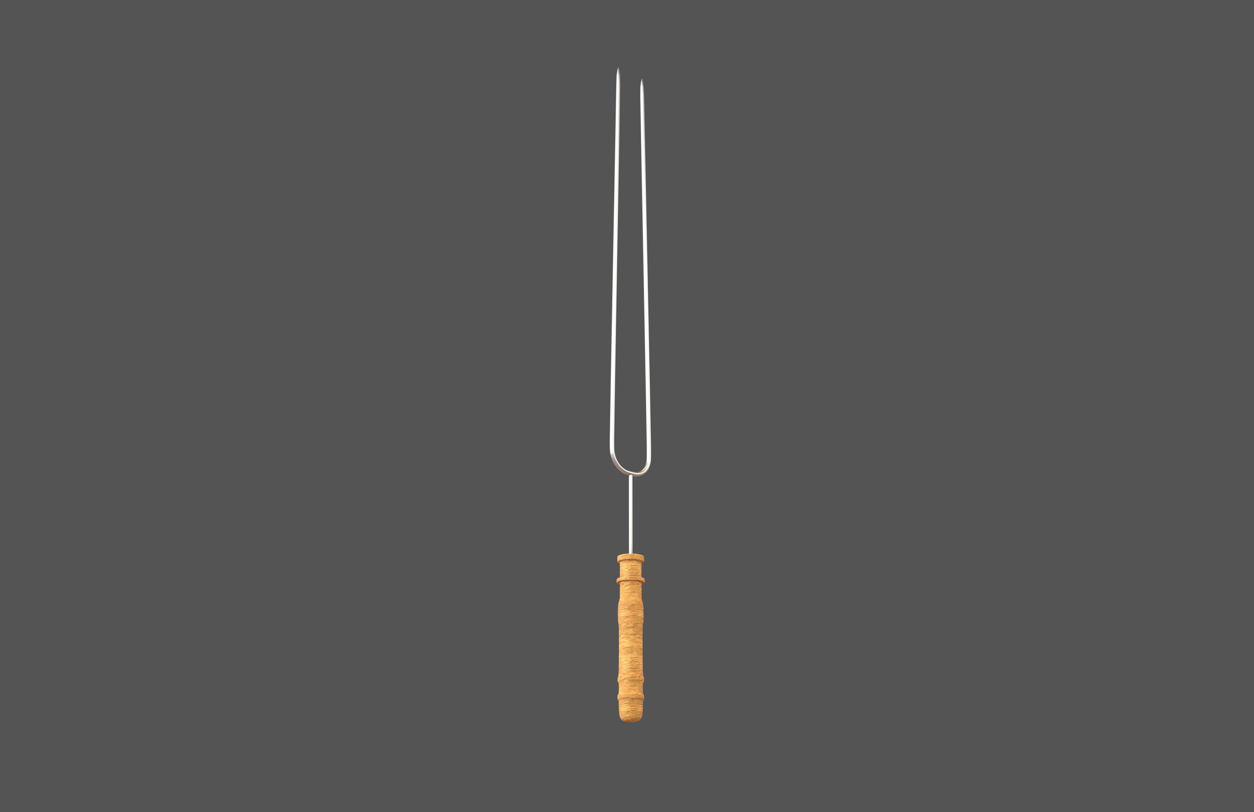 Barbecue Steel Needle v2 001 Low-poly 3D model_3