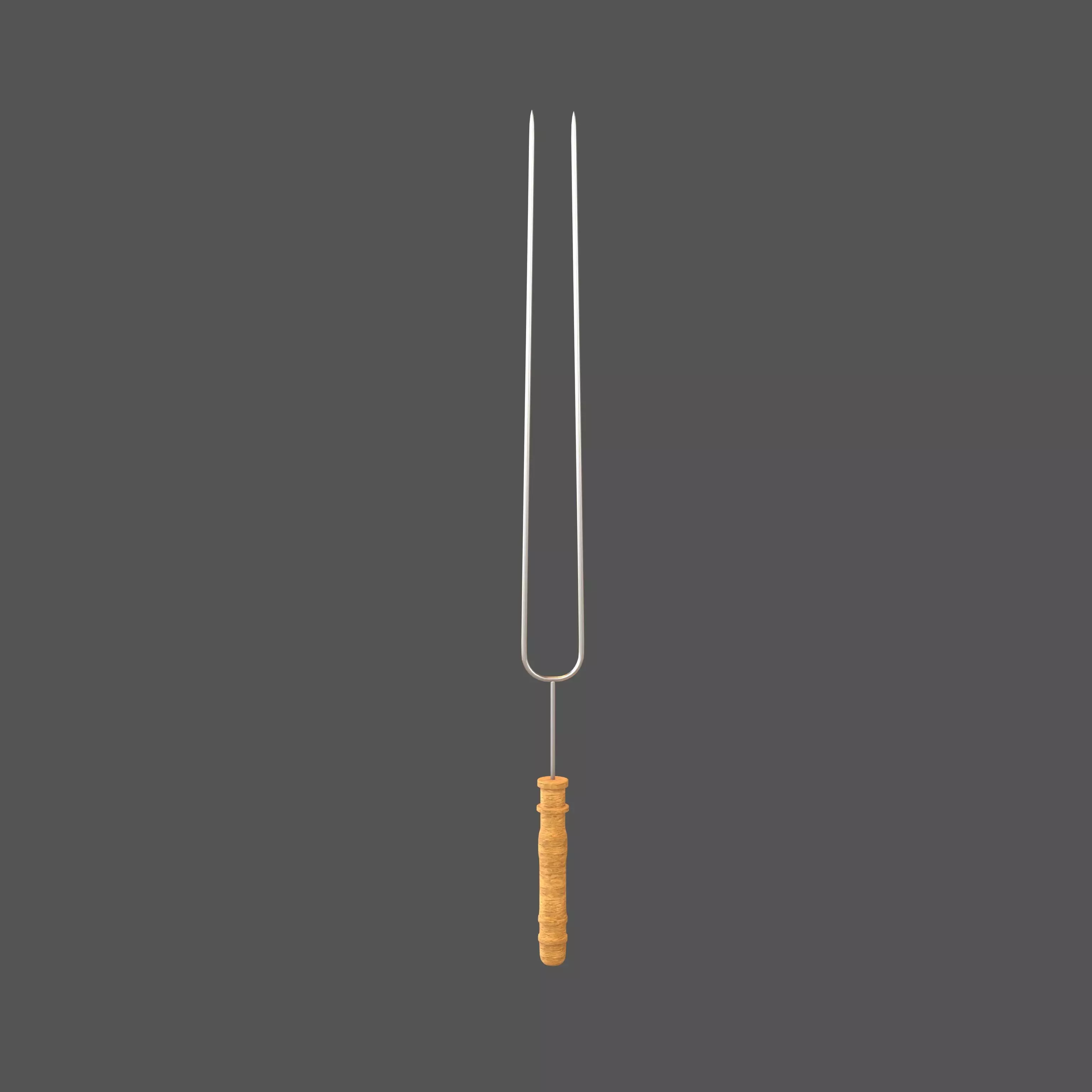 Barbecue Steel Needle v2 001 Low-poly 3D model_0