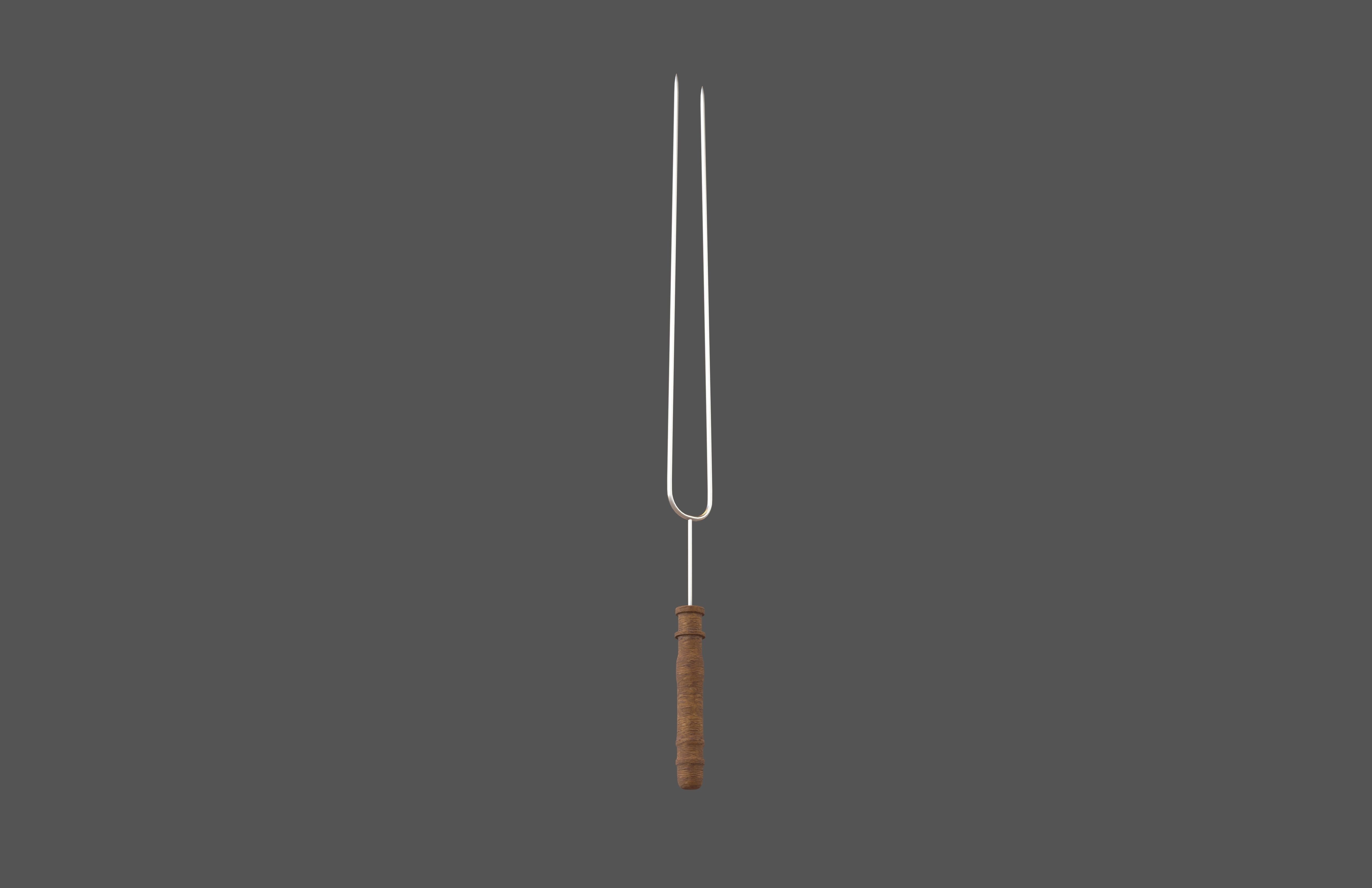 Barbecue Steel Needle v2 002 Low-poly 3D model_3