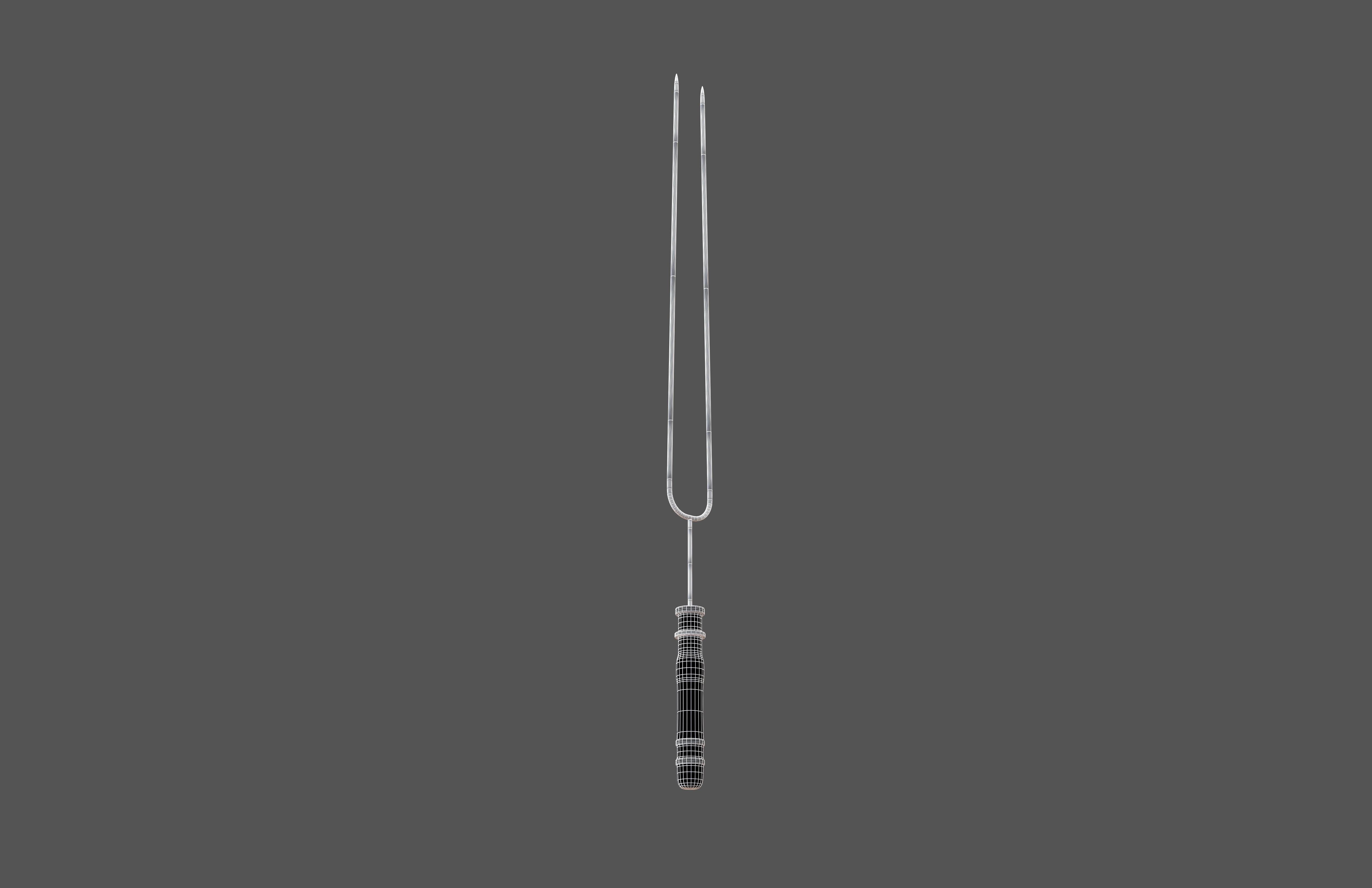 Barbecue Steel Needle v2 002 Low-poly 3D model_4
