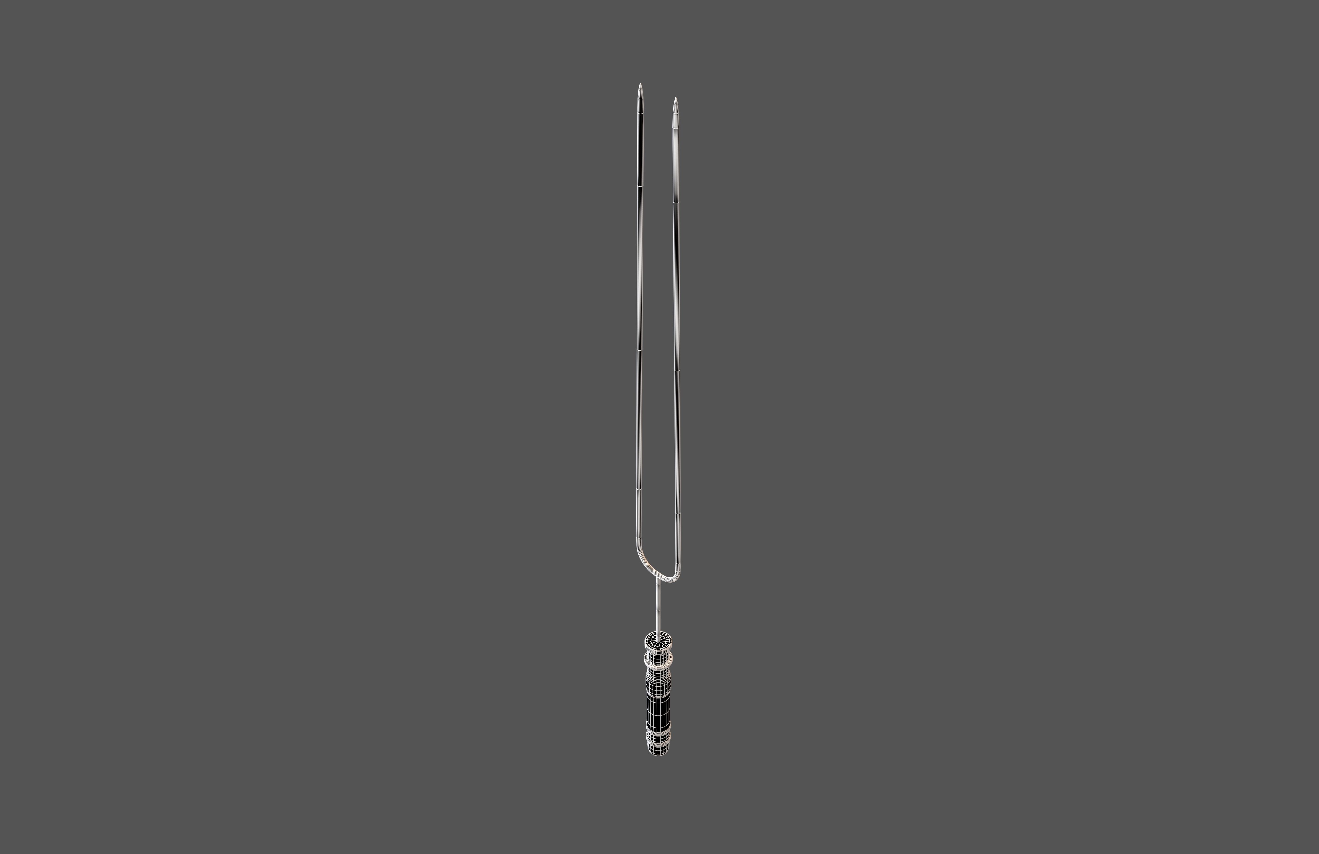 Barbecue Steel Needle v2 002 Low-poly 3D model_7
