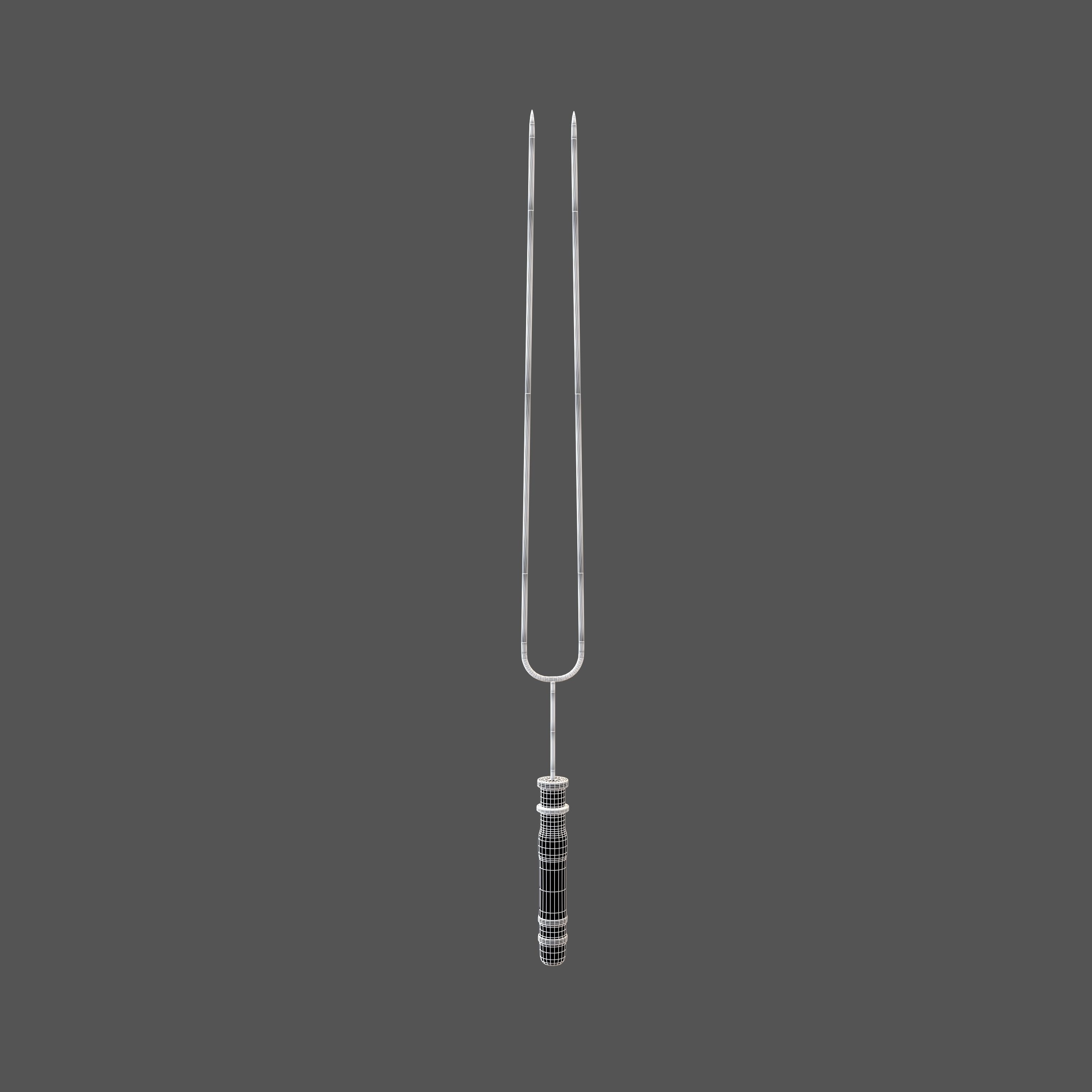 Barbecue Steel Needle v2 002 Low-poly 3D model_5