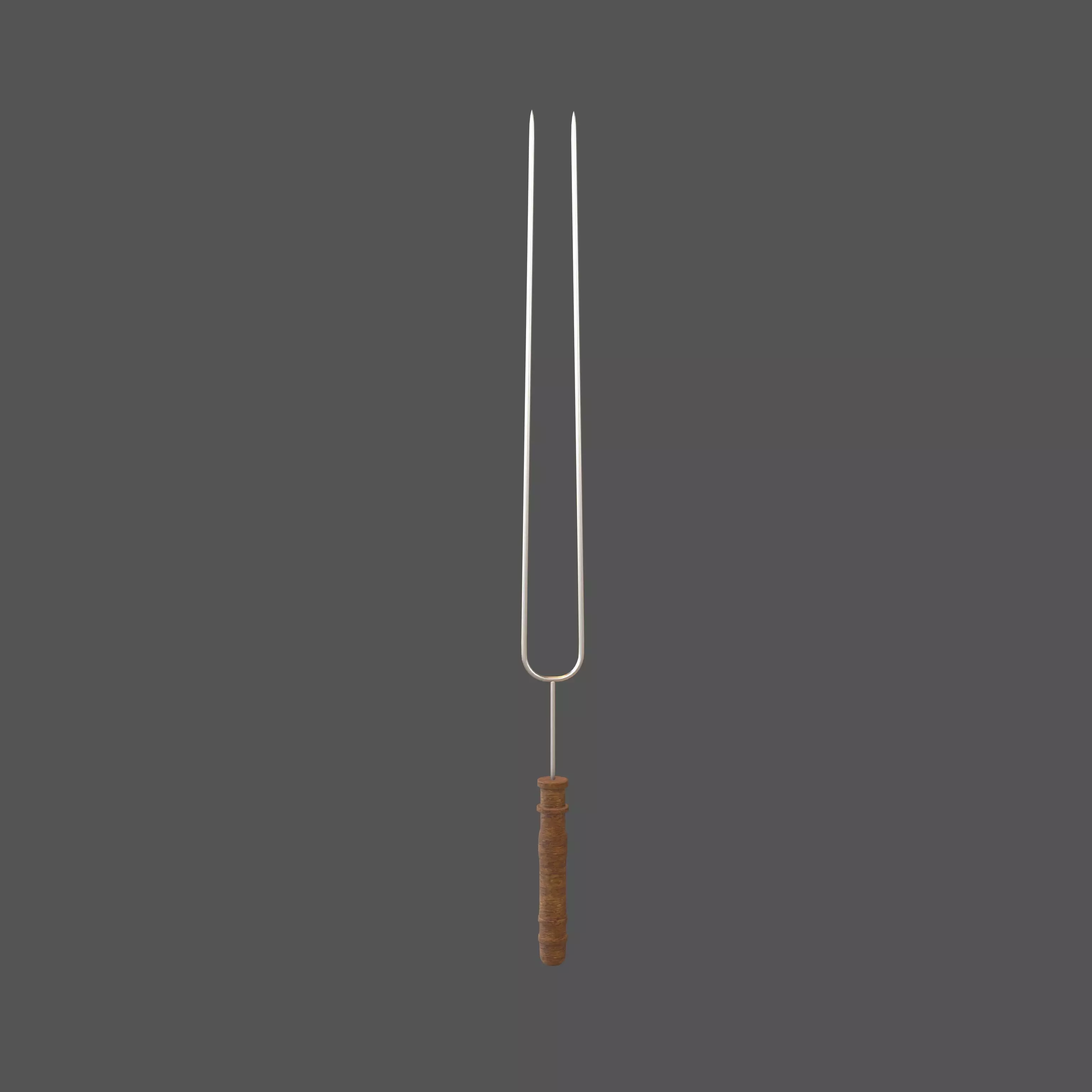 Barbecue Steel Needle v2 002 Low-poly 3D model_0