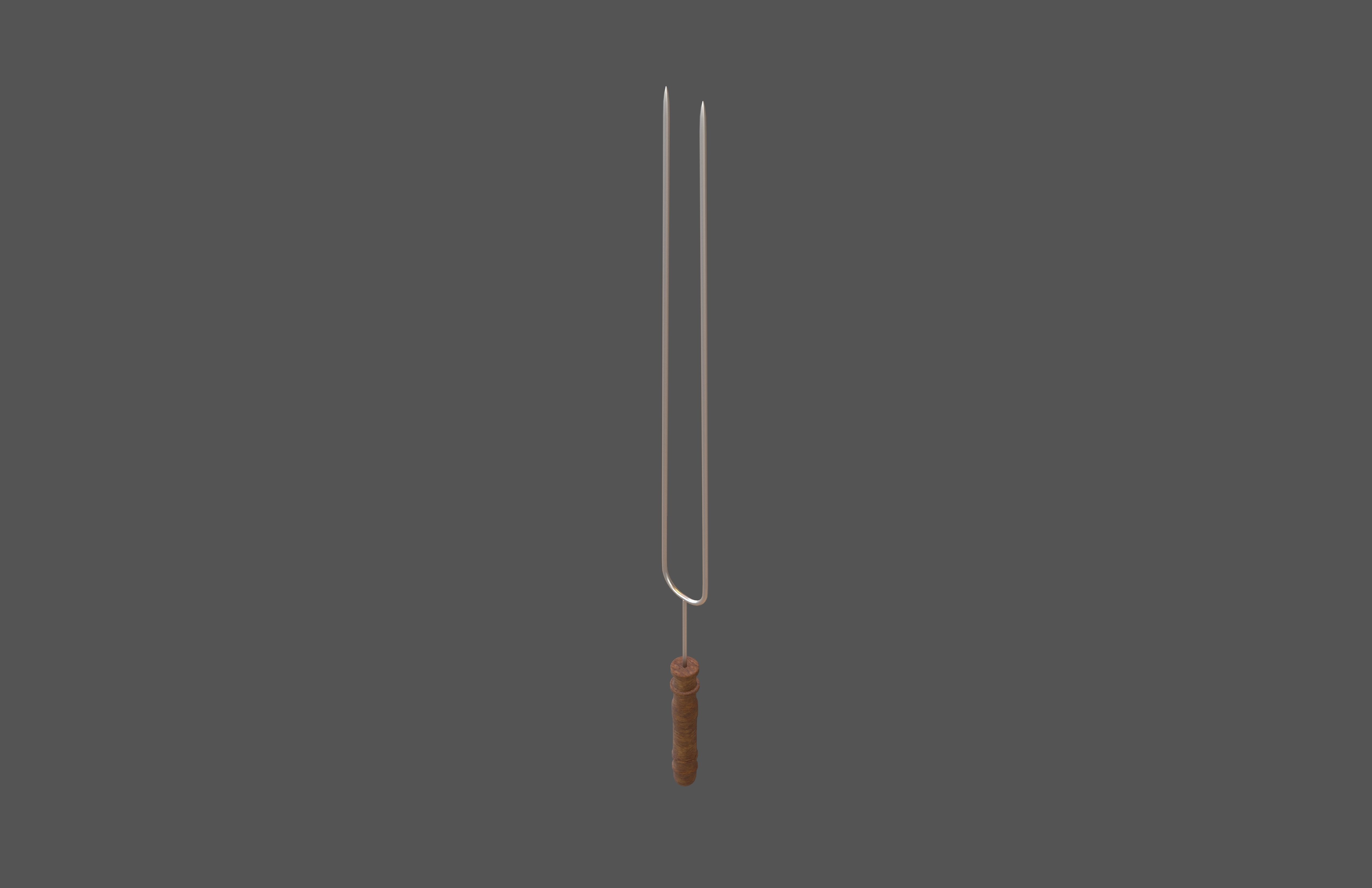 Barbecue Steel Needle v2 002 Low-poly 3D model_2