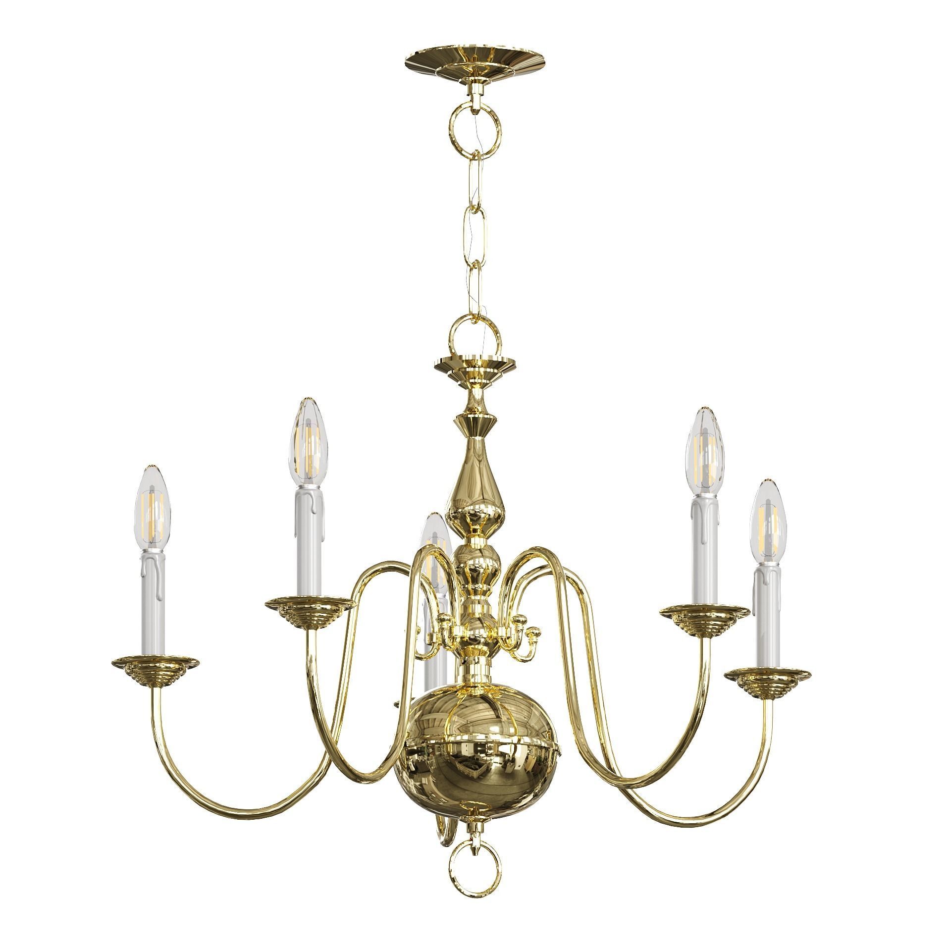Chandelier Williamsburgh Set Collection 3D model_10