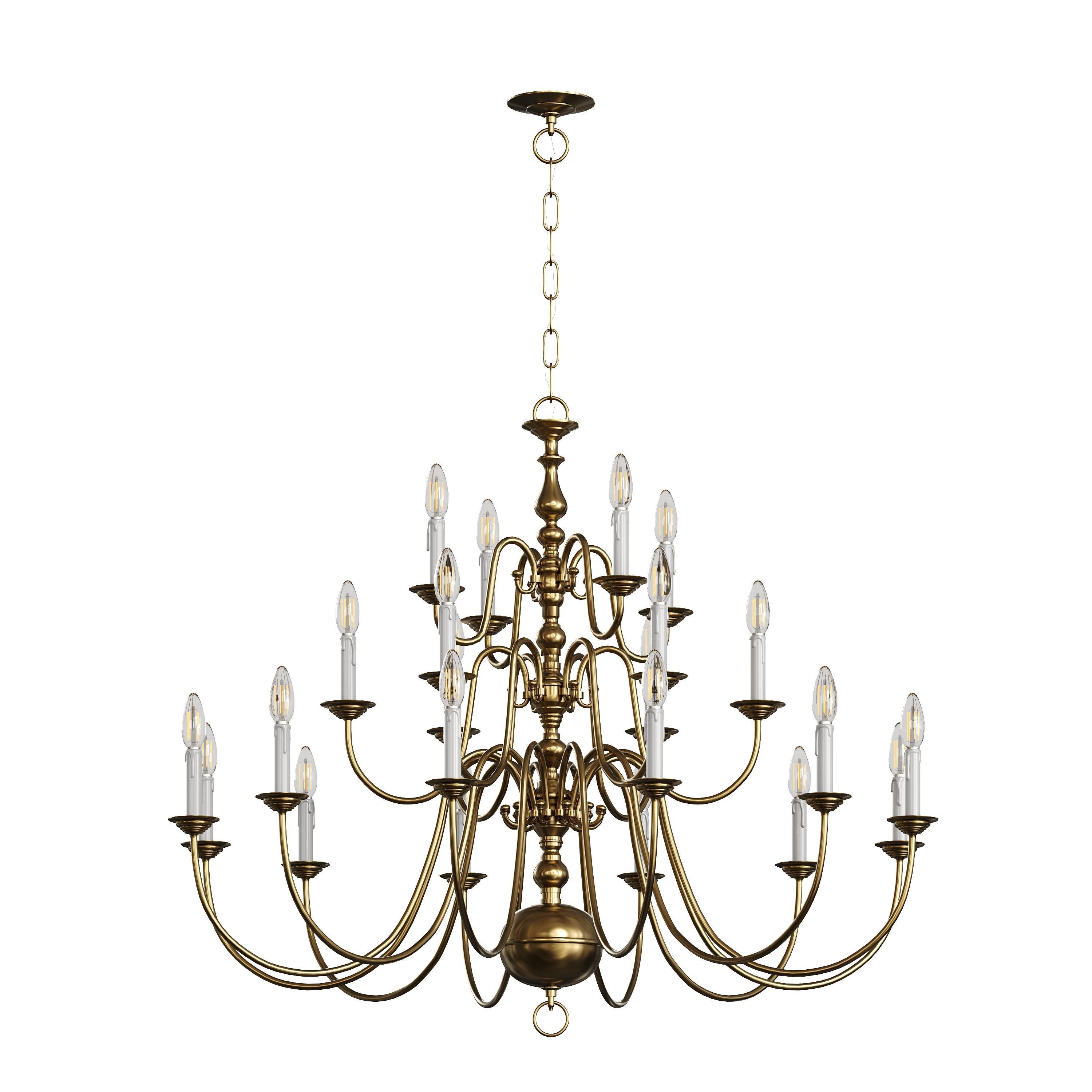 Chandelier Williamsburgh Set Collection 3D model_5