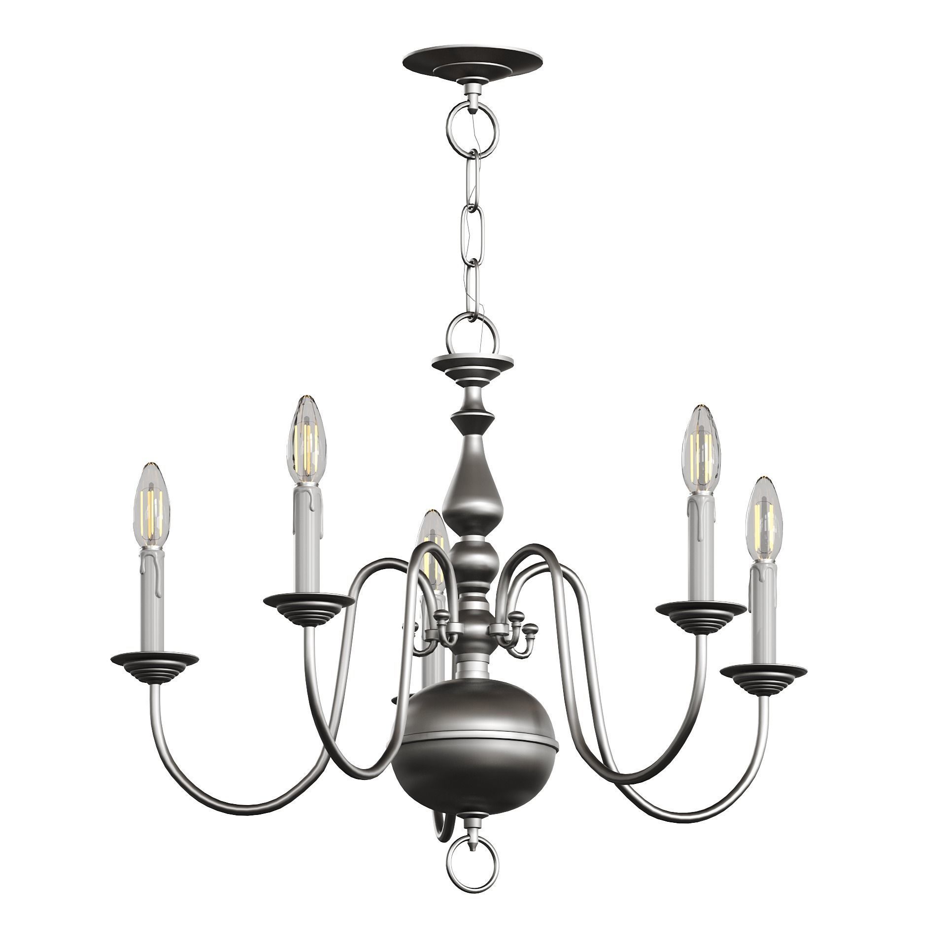 Chandelier Williamsburgh Set Collection 3D model_15