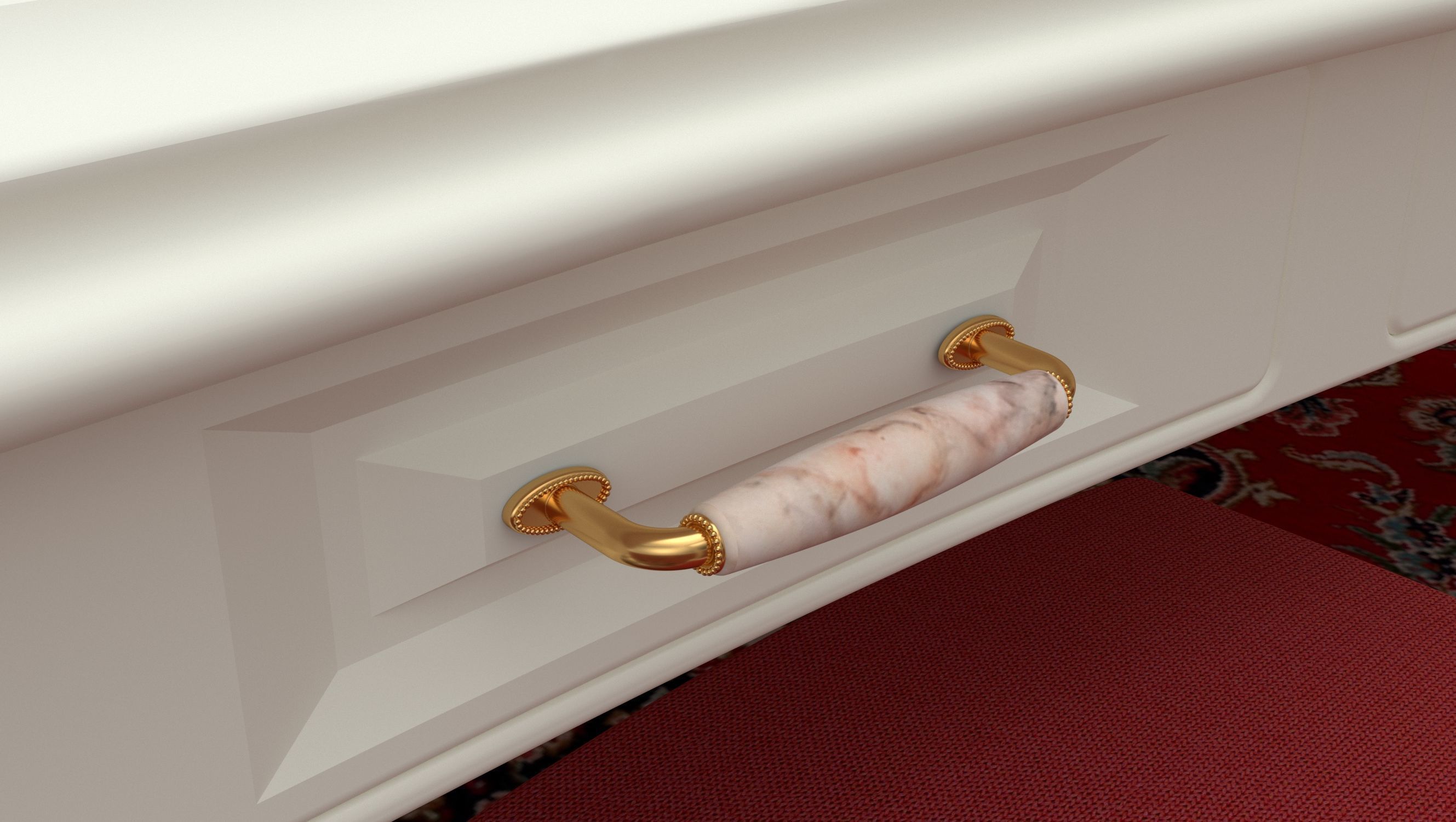 Georgian Dining Table Low-poly 3D model_35