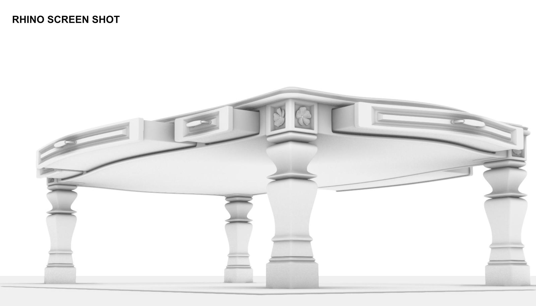 Georgian Dining Table Low-poly 3D model_19