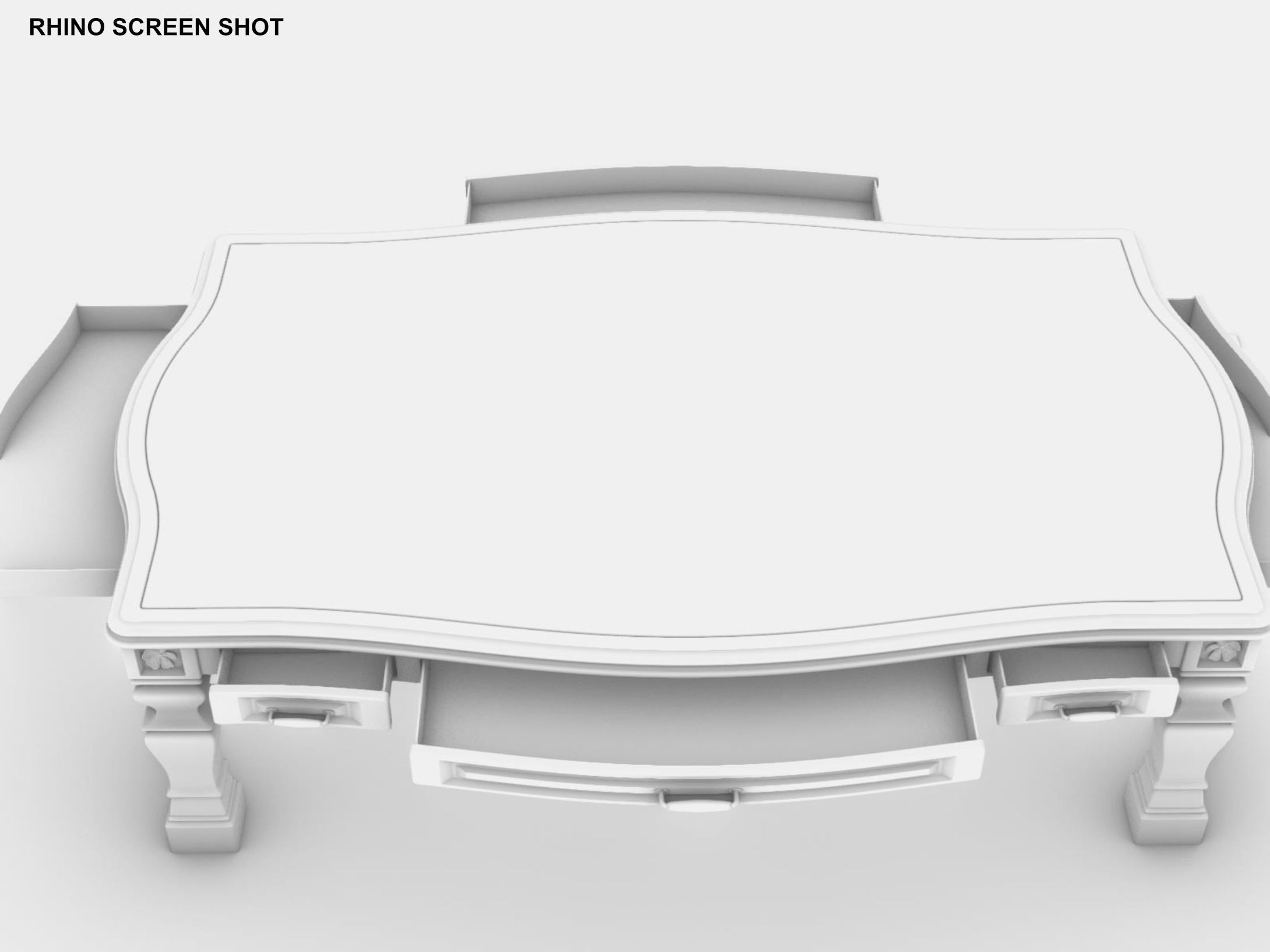 Georgian Dining Table Low-poly 3D model_24