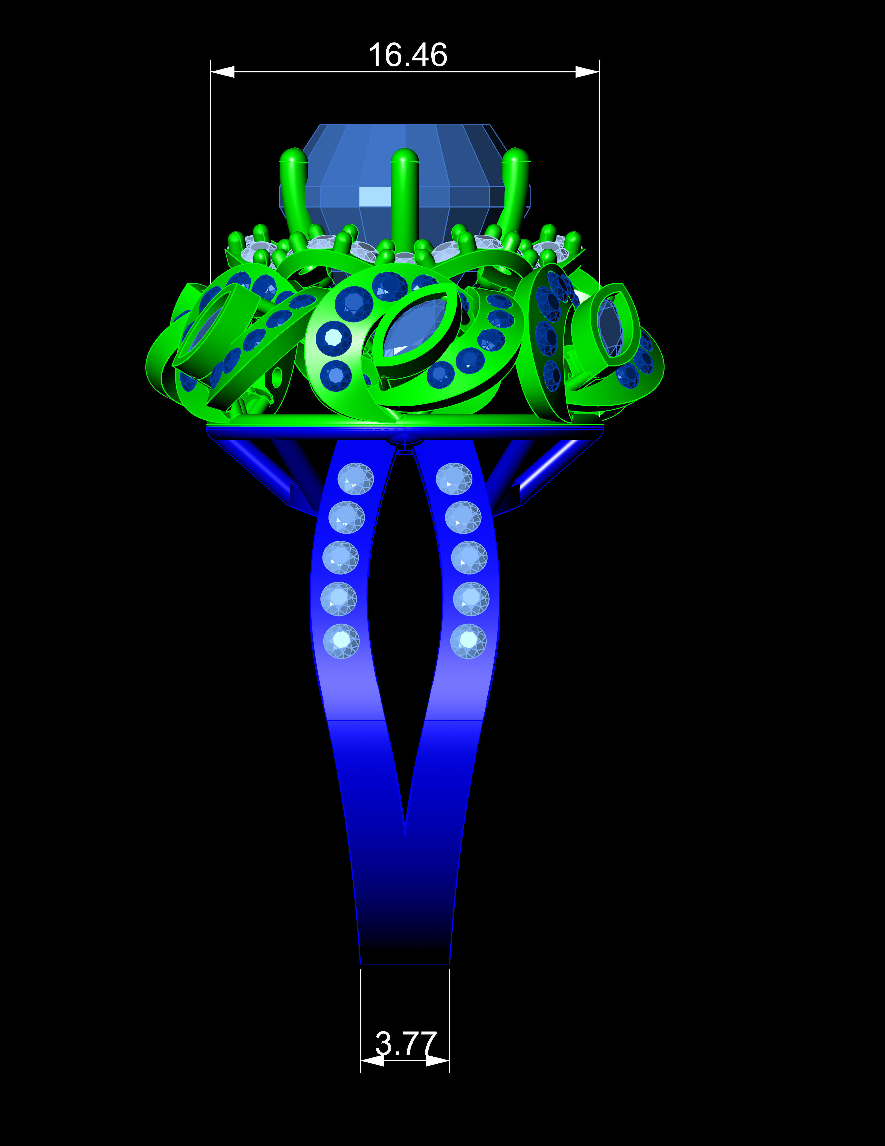 Special Ring A17 3D print model_11