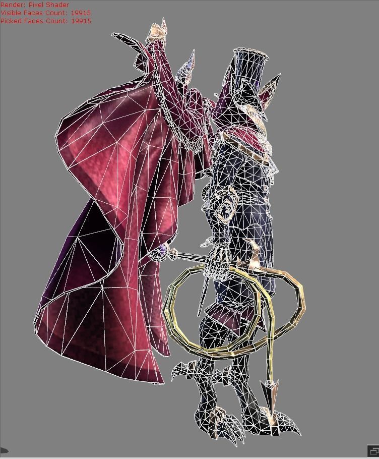Kaja Crow Magician Skin Low-poly 3D model_5