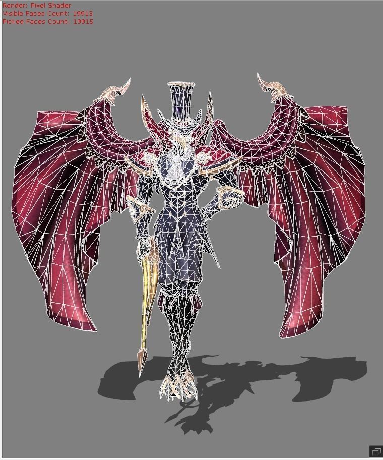 Kaja Crow Magician Skin Low-poly 3D model_4