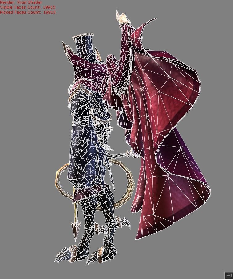 Kaja Crow Magician Skin Low-poly 3D model_6