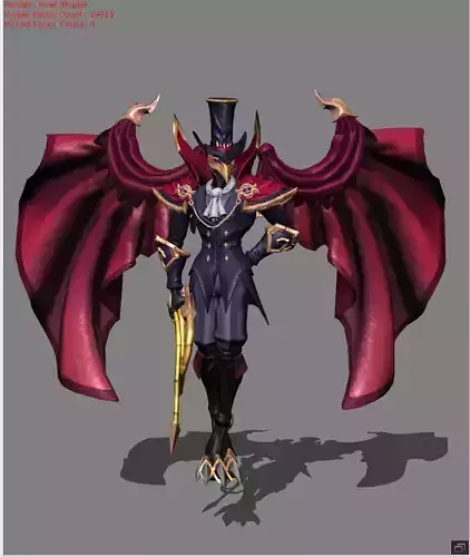 Kaja Crow Magician Skin Low-poly 3D model