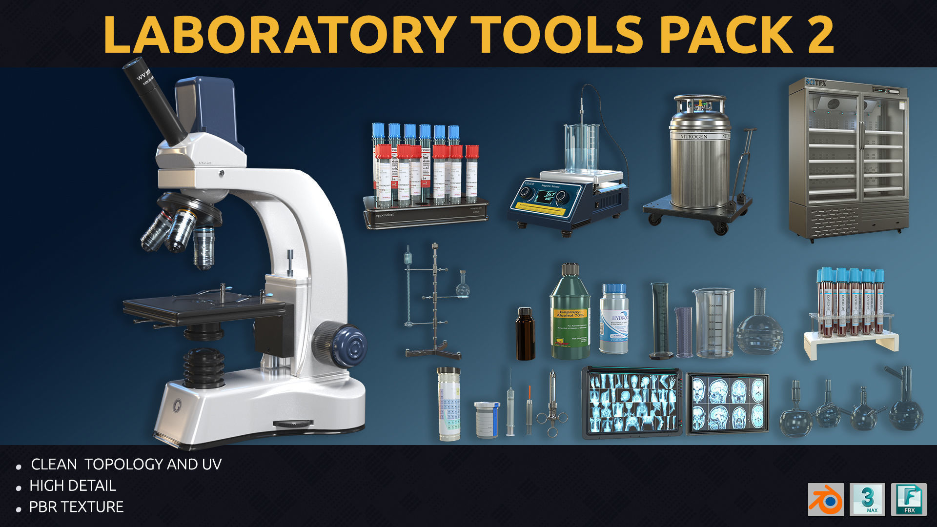 laboratory tools pack 2 3D model_1