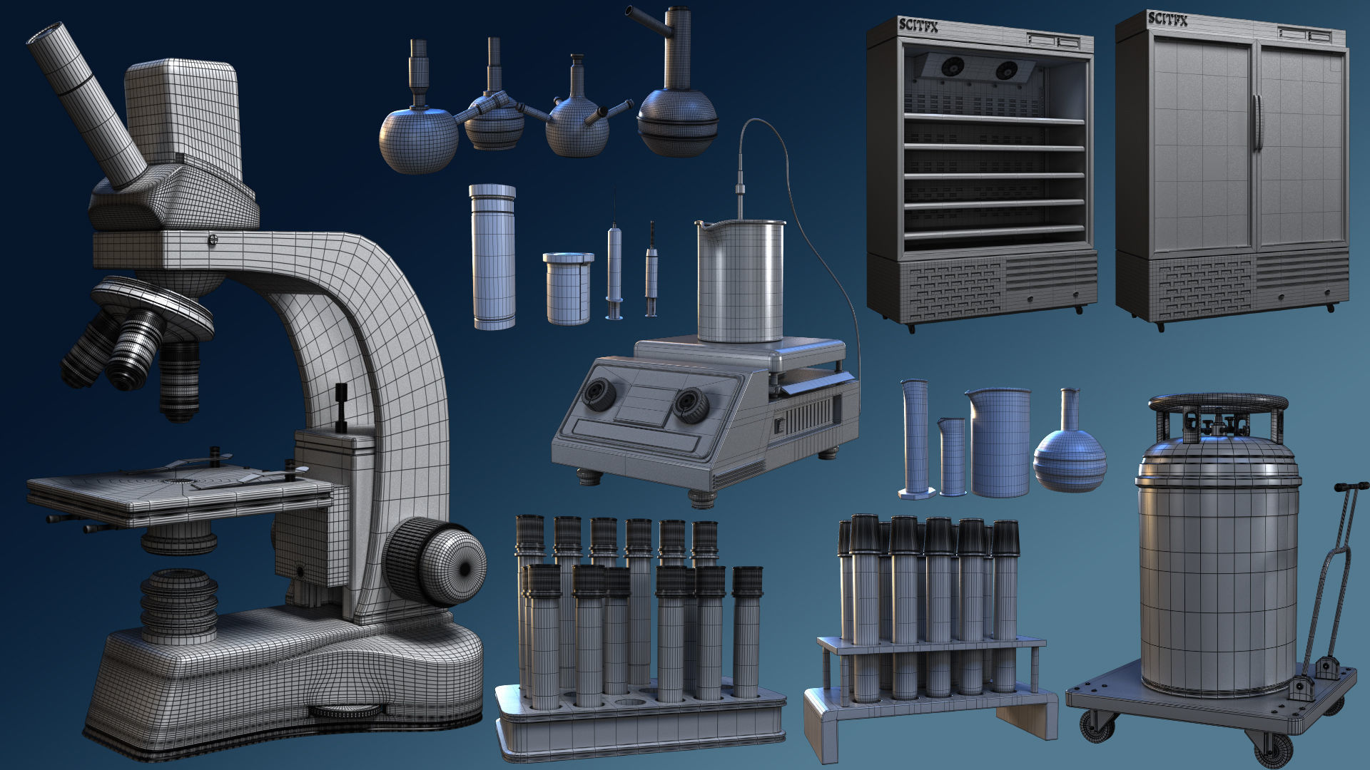 laboratory tools pack 2 3D model_21